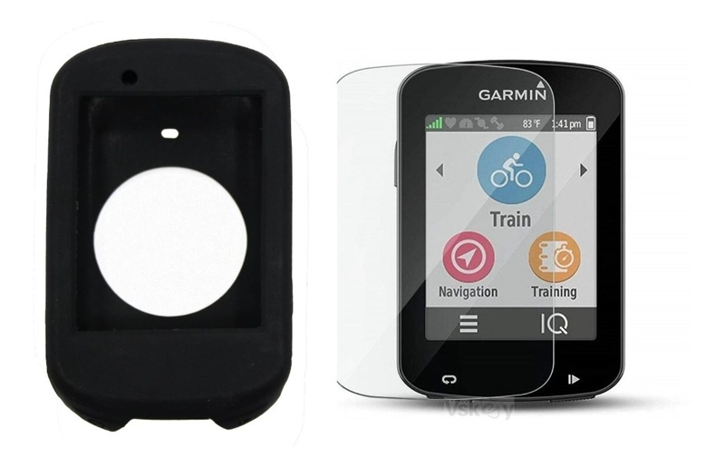 LAMINA VIDRIO TEMPLADO SILICONA + FUNDA GARMIN EDGE 830 - 1
