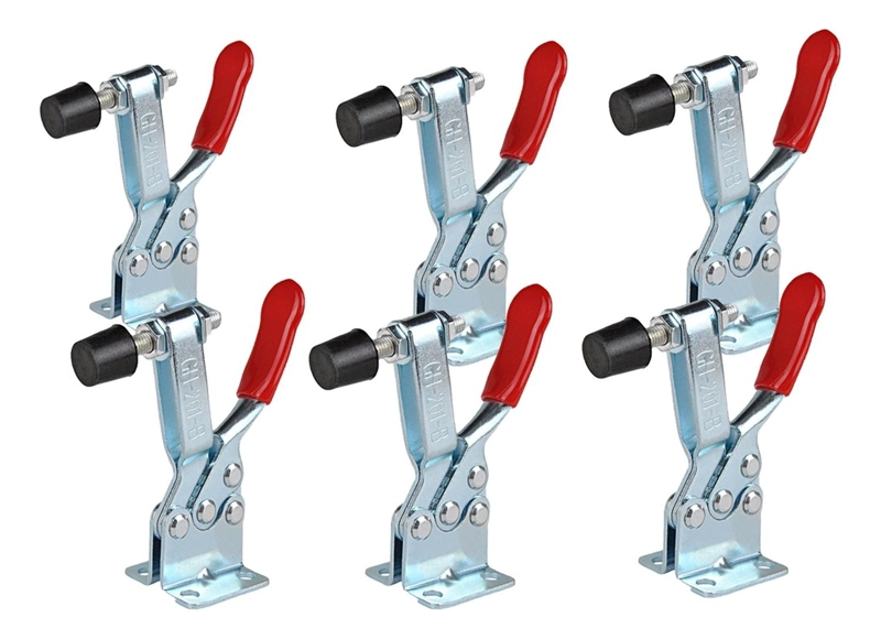 PACK 6 CLAMP PRESION VERTICAL GH-201B 100KG TIRADOR RAPIDO - 1