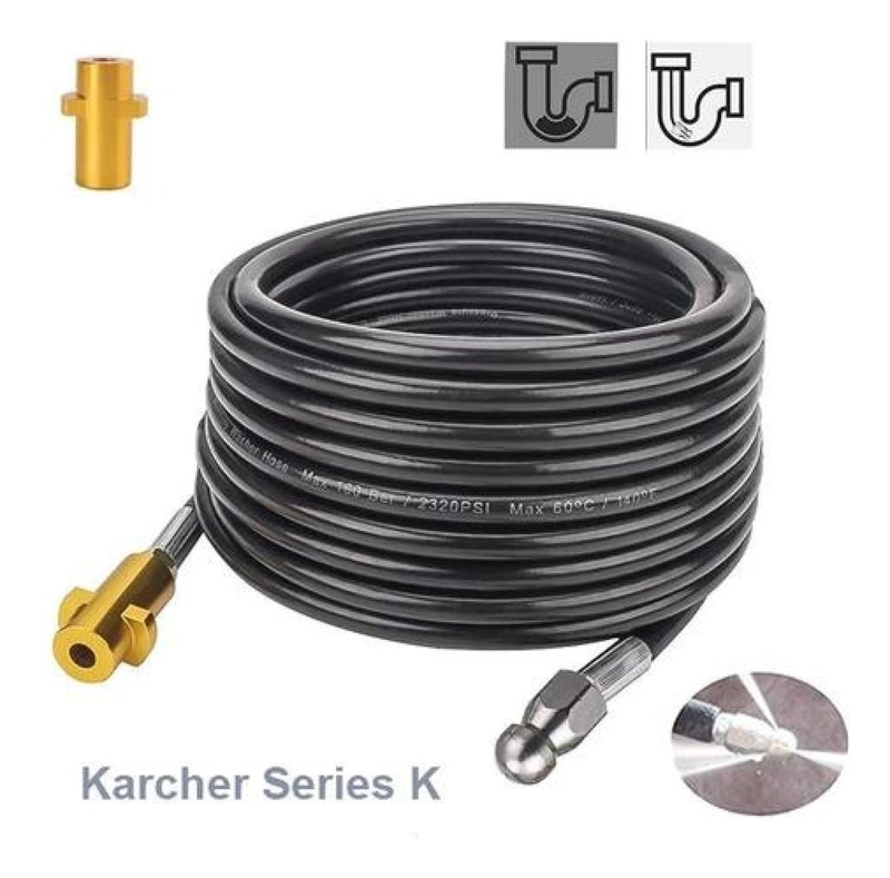 MANGUERA 10MTS DESTAPE ALCANTARILLADO TUBERIAS PARA KARCHER KARCHER K SERIES K2 K3 K4 K5 K6 K7 - 3