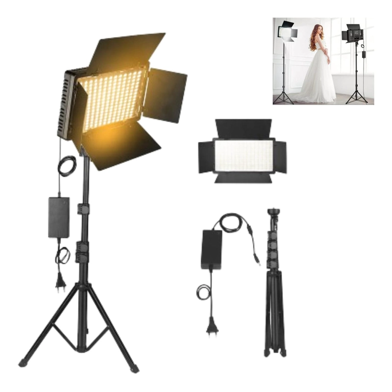 POTENTE PANEL LUZ LED U800 + 2 BATERIAS + TRIPODE FOTOGRAFIA - 1