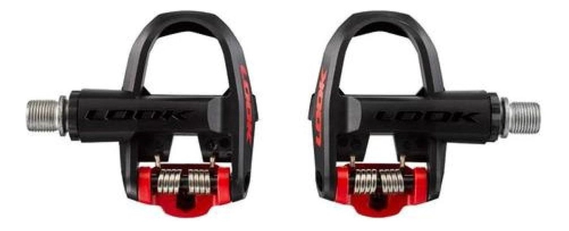 PEDALES LOOK KE O CLASSIC 3 + CALAS KE O GRIP RUTA BICICLETA NEGRO/ROJO - 5