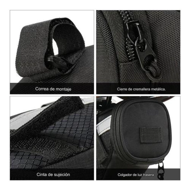 BOLSO OZONO TRASERO 1.5 LT TUBO SILLÍN IMPERMEABLE BICICLETA - 8