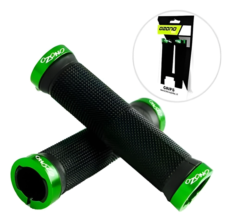 PUÑOS OZONO SILICONA BICICLETA DOBLE LOCK GRIP MANILLAR MTB - 1