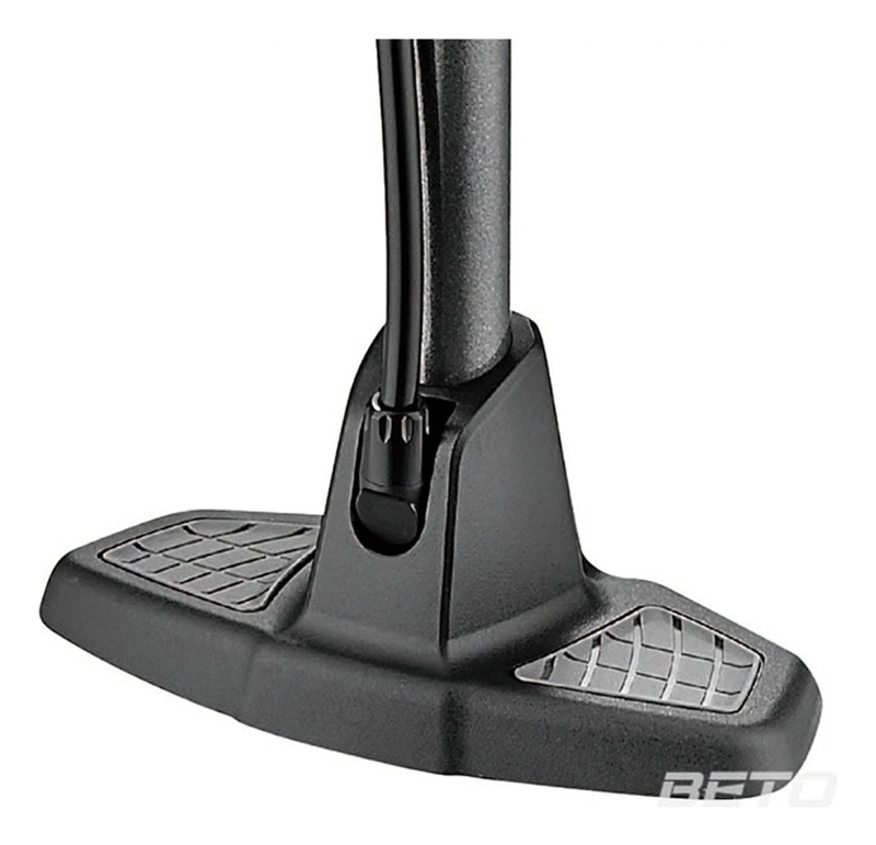 BOMBIN DE PIE BETO 160 PSI MANOMETRO VALVULA PRESTA/SCHRADER - NEGRO - 5