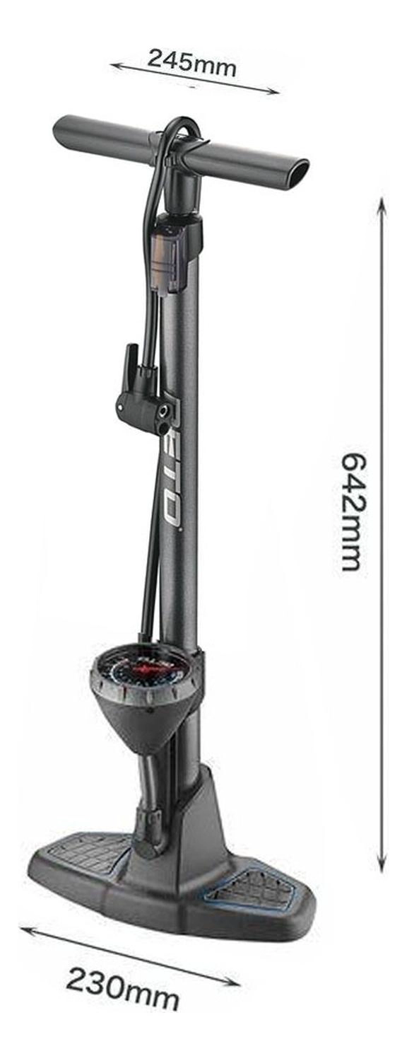 BOMBIN DE PIE BETO 160 PSI MANOMETRO VALVULA PRESTA/SCHRADER - NEGRO - 6