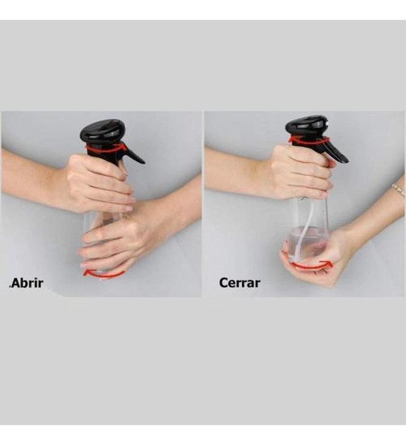 PULVERIZADOR DE VIDRIO ACEITE COCINA DISPENSADOR 200ML SPRAY NEGRO - 8