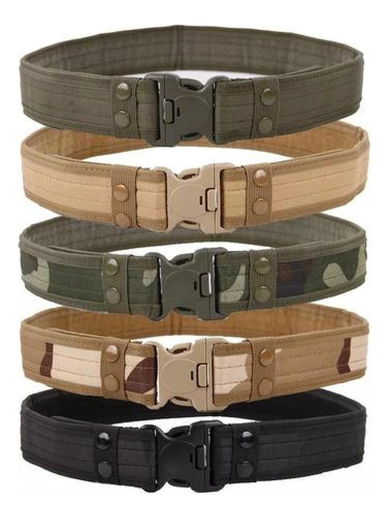 CINTURÓN LONA CAFE TÁCTICO PARA USO MILITAR OUTDOOR Y AIRSOFT - 2