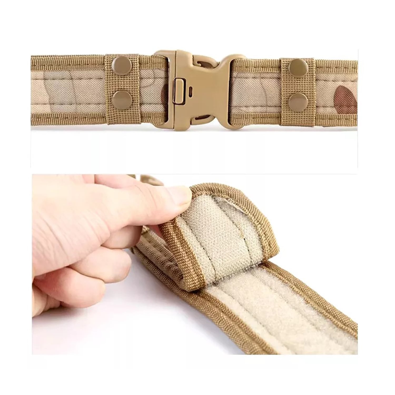 CINTURÓN LONA CAFE TÁCTICO PARA USO MILITAR OUTDOOR Y AIRSOFT - 2