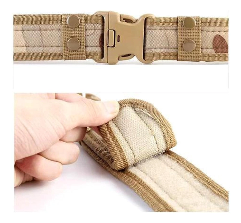 CINTURÓN LONA CAFE TÁCTICO PARA USO MILITAR OUTDOOR Y AIRSOFT - 3