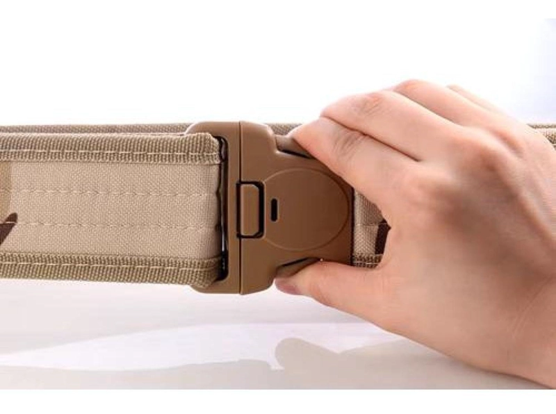 CINTURÓN LONA CAFE TÁCTICO PARA USO MILITAR OUTDOOR Y AIRSOFT - 4