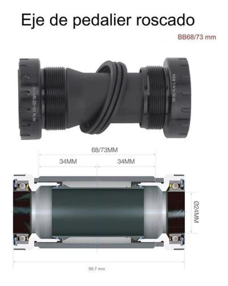 JUEGO VOLANTE PLATO BIELAS 170MM MOTOR BICICLETA MTB - 5