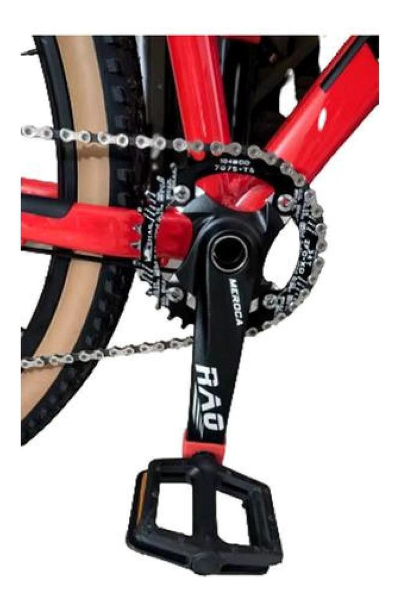 JUEGO VOLANTE PLATO BIELAS 170MM MOTOR BICICLETA MTB - 7