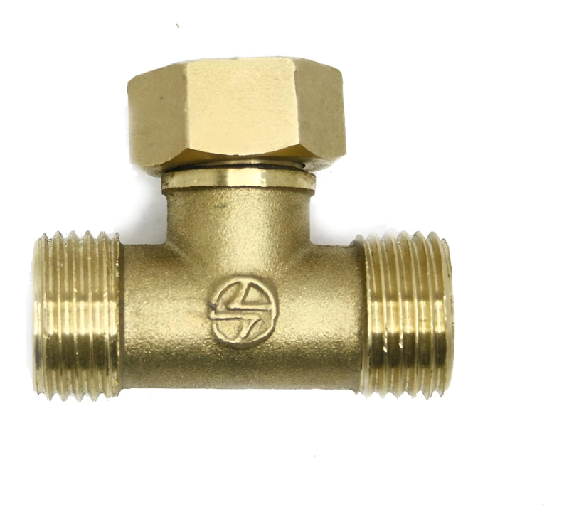 CONECTOR TIPO T MACHO HEMBRA ROSCA 1/2 HE HI HE DERIVACIÓN METAL - 1