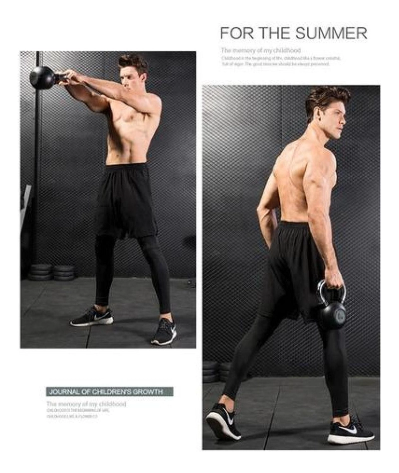 SHORT HOMBRE GIMNASIO CON CALZA LARGA Y BOLSILLO PARA CELULAR - 4