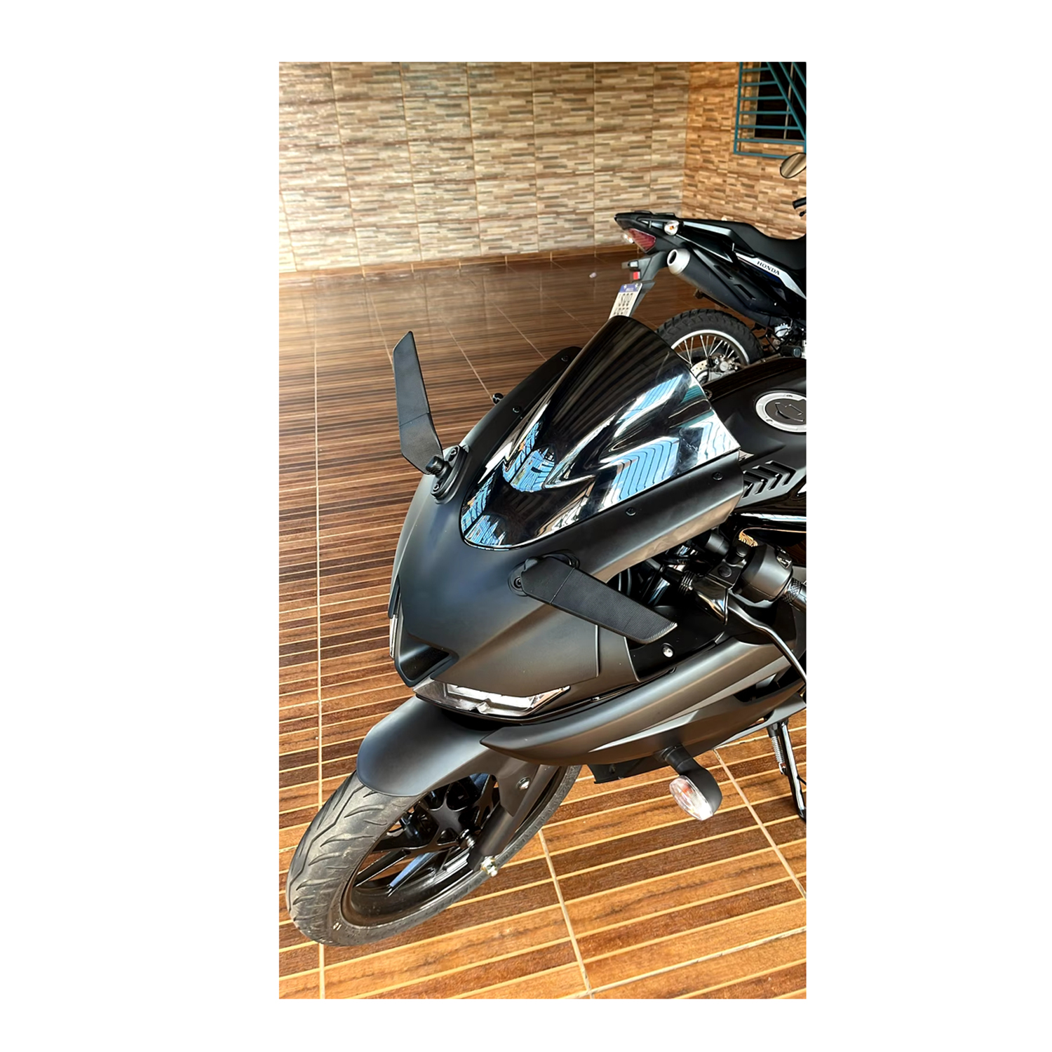 ESPEJOS TIPO ALERÓN TUNNING MOTOS HONDA YAMAHA KAWASAKI SUZUKI - 9