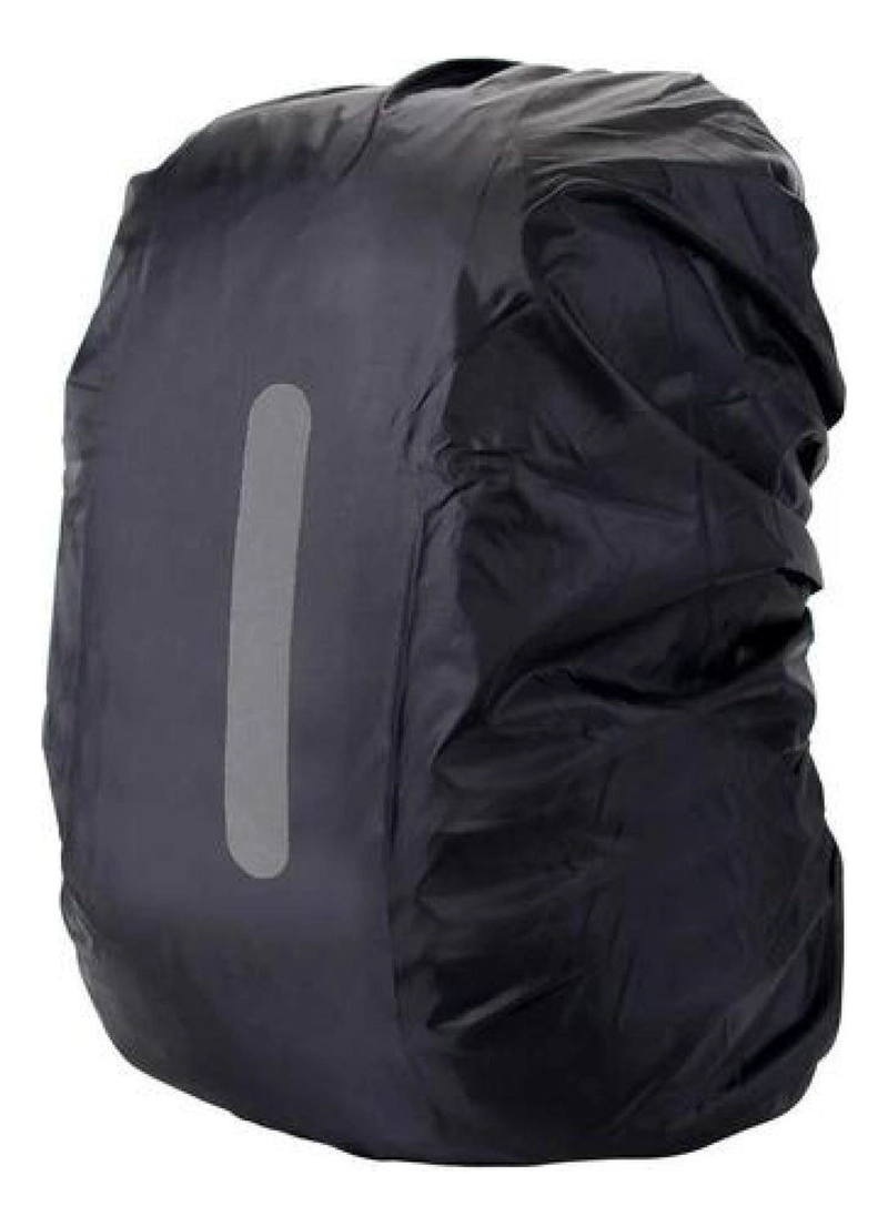 FUNDA CUBRE MOCHILA IMPERMEABLE REFLECTANTE 45-55 LITROS LISA CON REFLECTANTE - 1