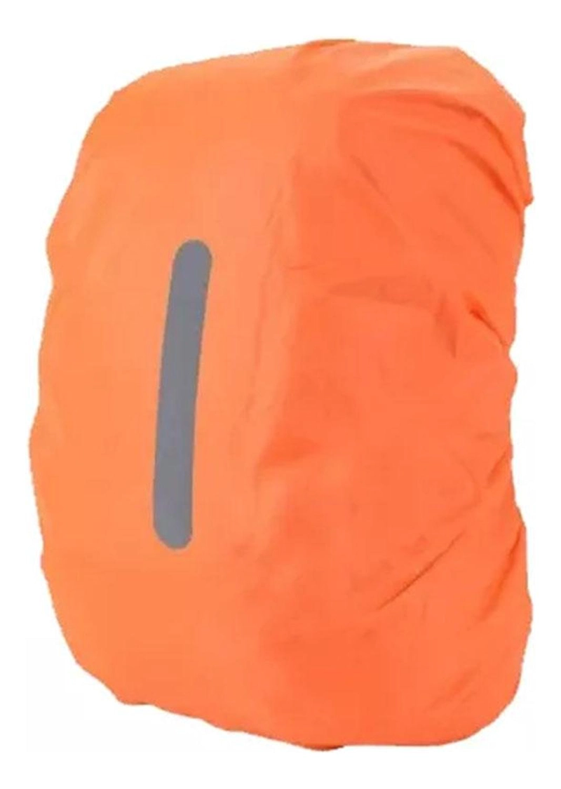 FUNDA CUBRE MOCHILA IMPERMEABLE REFLECTANTE 45-55 LITROS LISA CON REFLECTANTE - 1