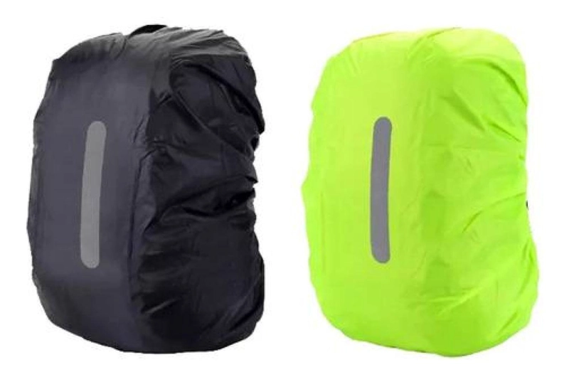 FUNDA CUBRE MOCHILA IMPERMEABLE REFLECTANTE 45-55 LITROS LISA CON REFLECTANTE - 2