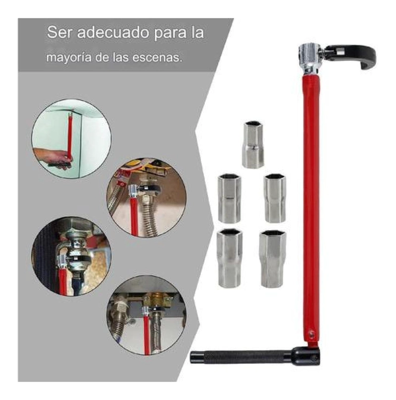 LLAVE AJUSTABLE PARA GRIFOS Y LAVAMANOS GASFITER LAVAPLATOS - 4