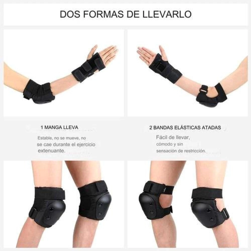 SET PROTECCION ADULTO RODILLERAS CODERAS MUÑEQUERAS ROLLER - 3
