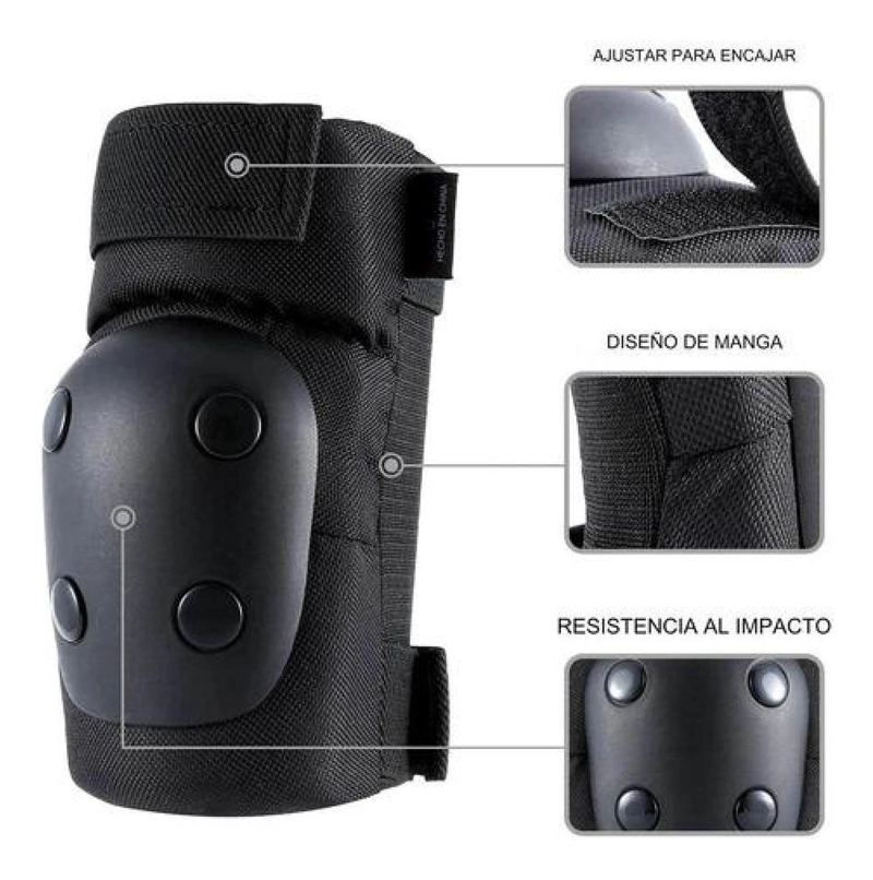 SET PROTECCION ADULTO RODILLERAS CODERAS MUÑEQUERAS ROLLER - 5