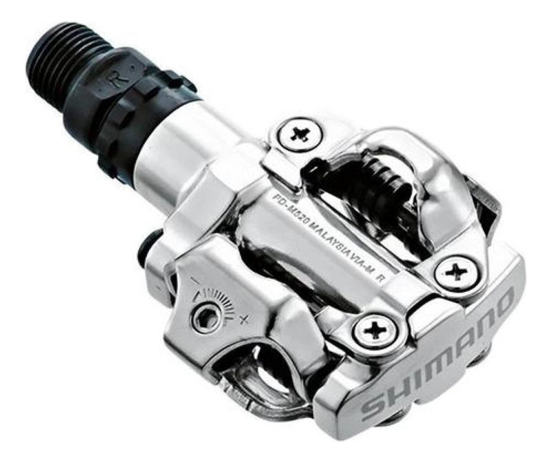 PEDALES + CALAS, SHIMANO M520 DEORE SPD, ORIGINALES, MTB - 1