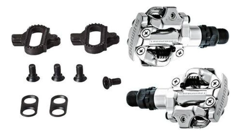 PEDALES + CALAS, SHIMANO M520 DEORE SPD, ORIGINALES, MTB - 3