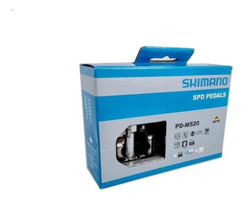 PEDALES + CALAS, SHIMANO M520 DEORE SPD, ORIGINALES, MTB - 4