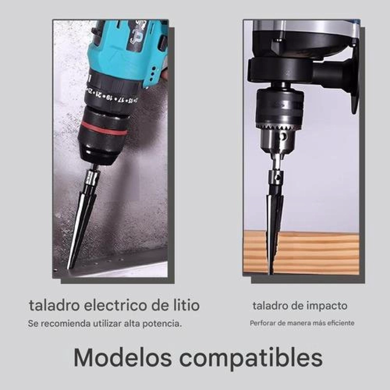 BROCA ACERO CÓNICA MADERA PRECISIÓN TALADRO Y MANUAL 3-13MM - 5