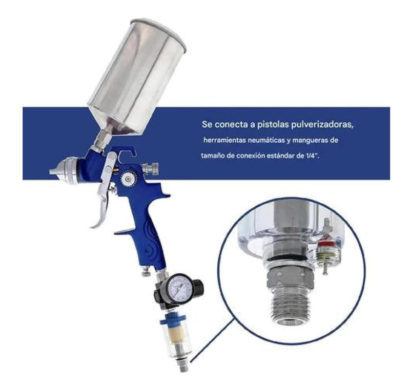 FILTRO SEPARADOR DE AGUA Y ACEITE 1/4'' PARA PISTOLA PINTAR - 2