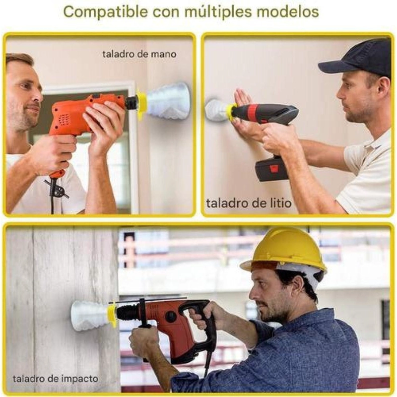 COLECTOR POLVO ASERRIN TALADRO ELE CTRICO SILICONA AJUSTABLE - 2