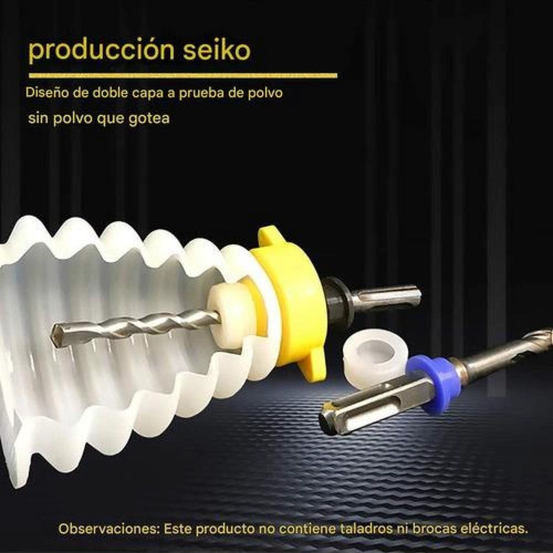 COLECTOR POLVO ASERRIN TALADRO ELE CTRICO SILICONA AJUSTABLE - 5