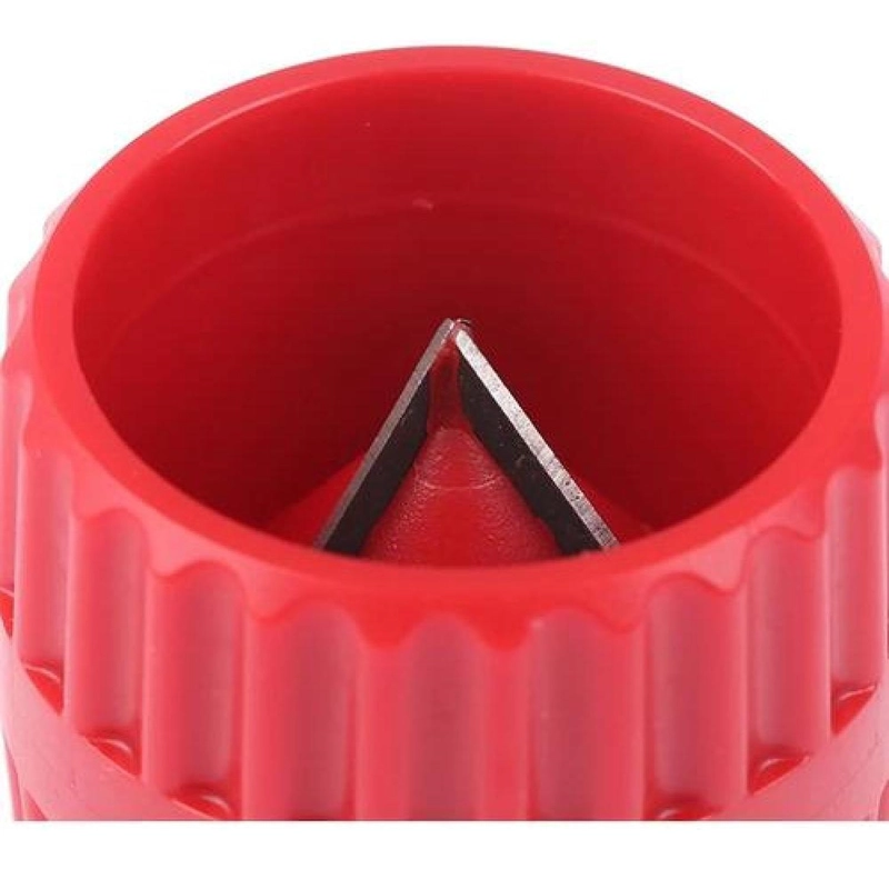 ESCARIADOR 2 EN 1 DESBARBA ROJO TUBOS PVC CAÑERIA COBRE ALUMINIO - 4