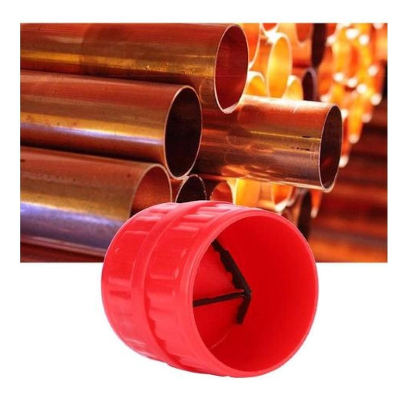 ESCARIADOR 2 EN 1 DESBARBA ROJO TUBOS PVC CAÑERIA COBRE ALUMINIO - 5