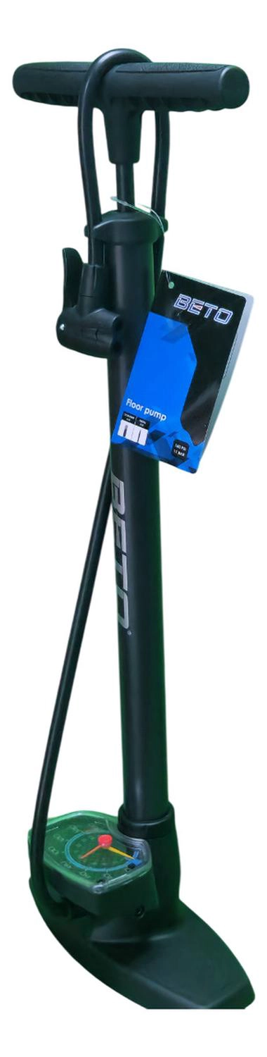 BOMBIN PIE BETO 25'' MANOMETRO 160 PSI VALVULA AUTO SCHRADER - NEGRO - 2