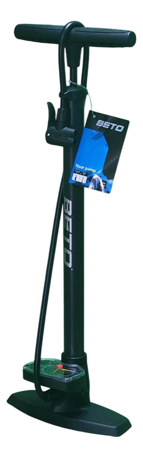 BOMBIN PIE BETO 25'' MANOMETRO 160 PSI VALVULA AUTO SCHRADER - NEGRO - 5