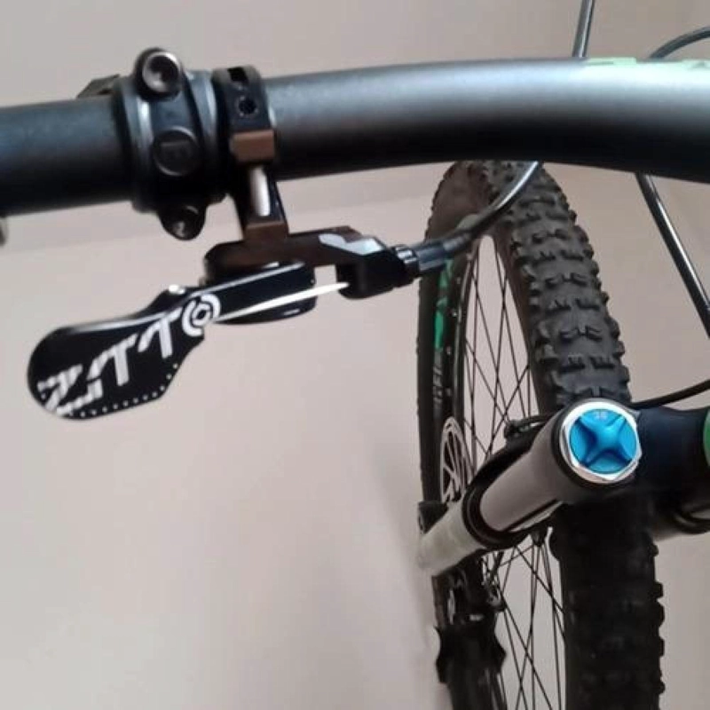 PALANCA DROPPER TIJA TELESCOPICA CONTROL MECANICO BICICLETA - NEGRO/ ROJO - 5