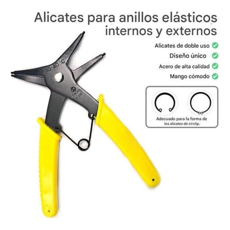 ALICATE PINZA ANILLOS RETENCIÓN INTERNO EXTERNO MULTIUSO - 8