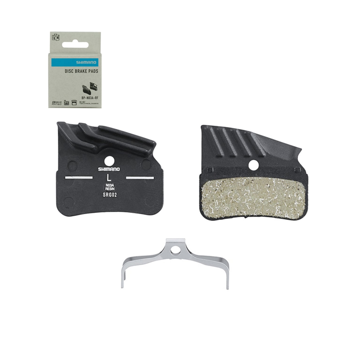 Kit de plaquettes de frein à disque Shimano H03A Resin avec ailettes de