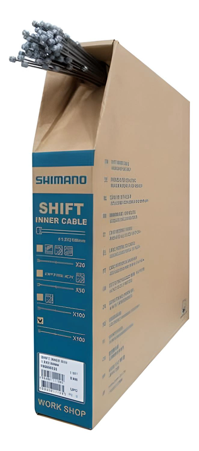 CABLE CAMBIO SHIMANO 1.2X2100MM CAJA X100 PIEZAS ACERO - 1