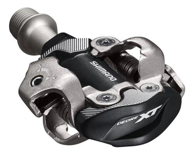 PEDALES SHIMANO DEORE XT PD-M8100 SPD XC MTB CON CALAS SH51 NEGRO - 2