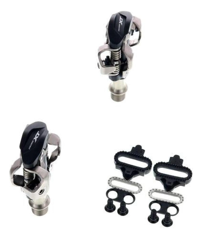 PEDALES SHIMANO DEORE XT PD-M8100 SPD XC MTB CON CALAS SH51 NEGRO - 3