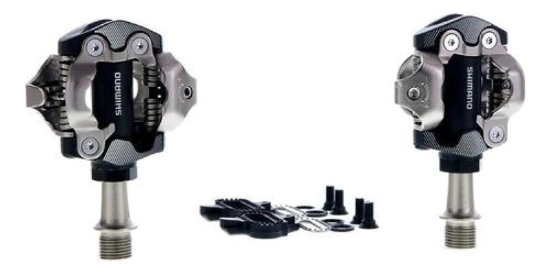 PEDALES SHIMANO DEORE XT PD-M8100 SPD XC MTB CON CALAS SH51 NEGRO - 7