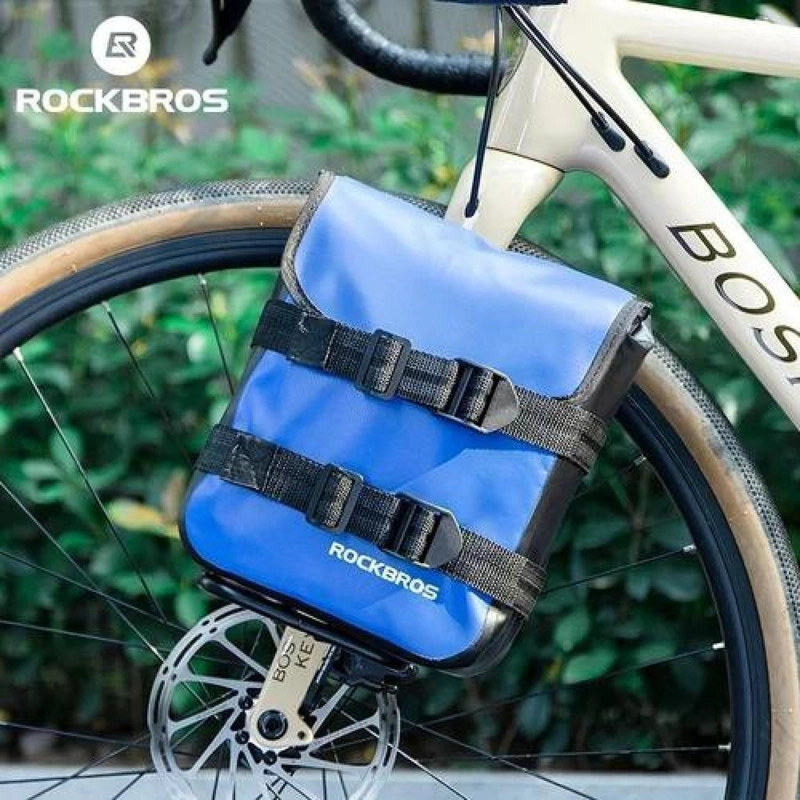 PORTAEQUIPAJE FRONTAL HORQUILLA ALUMINIO BICICLETA ROCKBROS NEGRO - 7