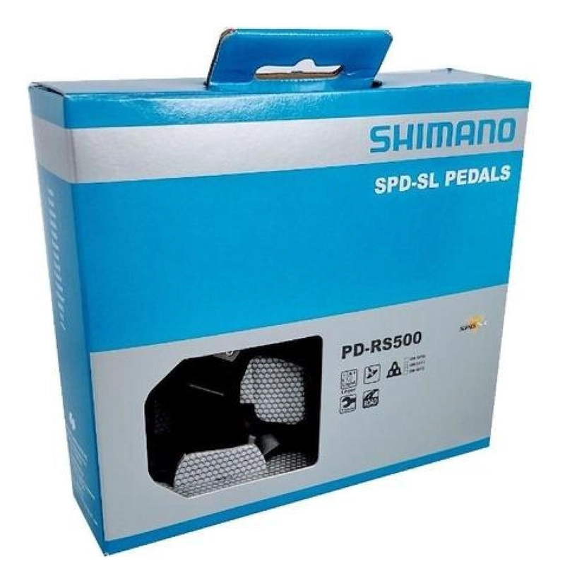 PEDALES DE RUTA SHIMANO PD-RS500 ORIGINAL + CALAS NEGRO - 6