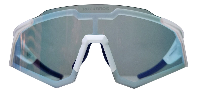 LENTES DE CICLISMO FOTOCROMATICOS POLARIZADOS UV400 ROCKBROS - CELESTE TORNASOL - BLANCO/AZUL - 4