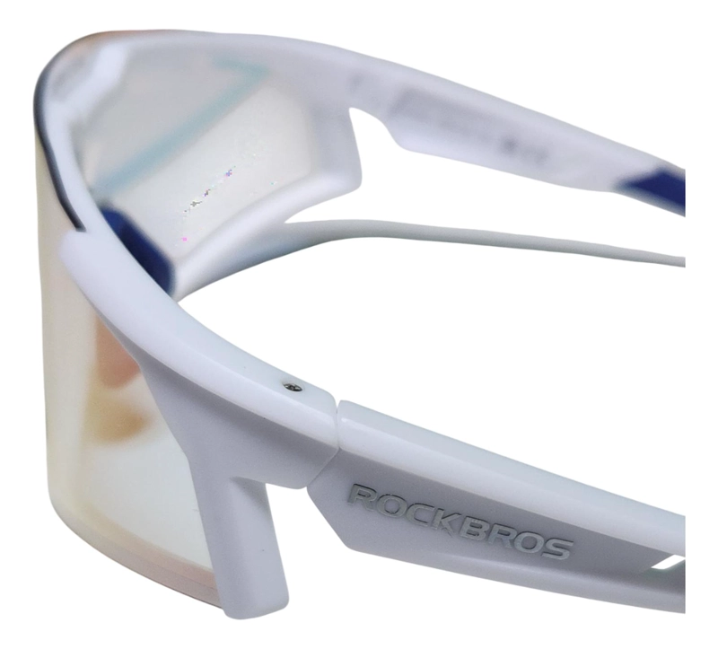 LENTES DE CICLISMO FOTOCROMATICOS POLARIZADOS UV400 ROCKBROS - CELESTE TORNASOL - BLANCO/AZUL - 8