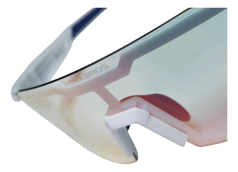 LENTES DE CICLISMO FOTOCROMATICOS POLARIZADOS UV400 ROCKBROS - CELESTE TORNASOL - BLANCO/AZUL - 9
