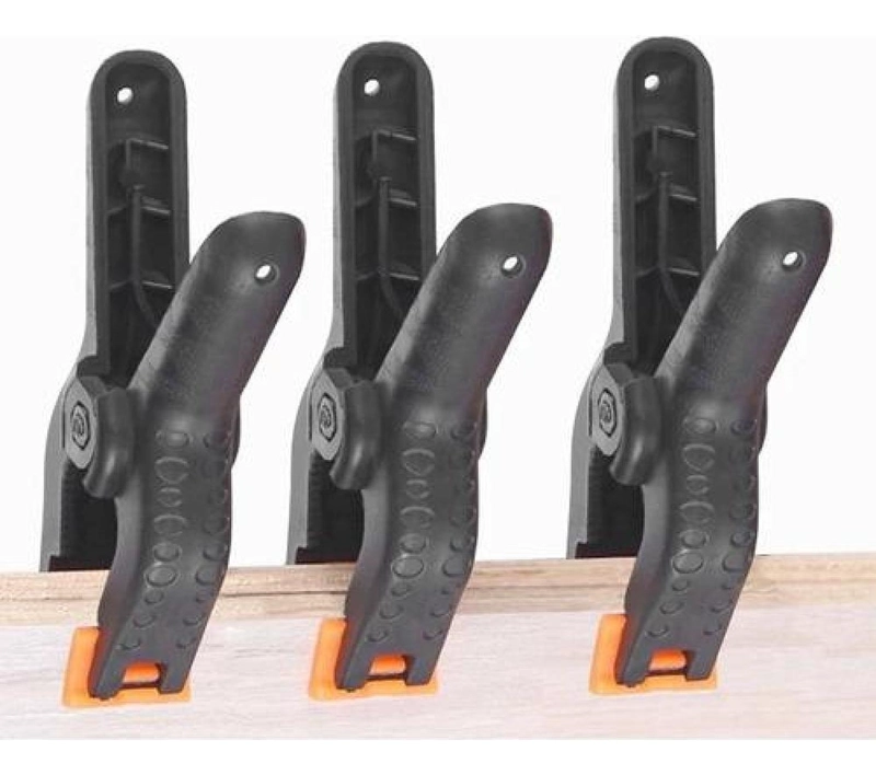 PINZA DE RESORTE CARPINTERIA MORDAZA PLASTICA HERRAMIENTA - 2