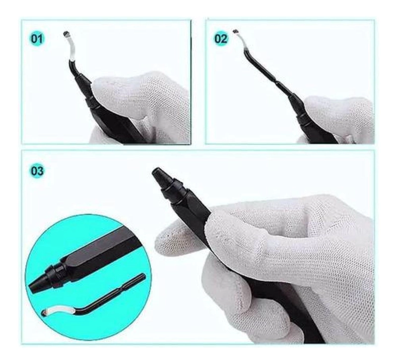 SET DESBARBADO 10 CUCHILLAS DE REPUESTO ALUMINIO ACERO PVC - NEGRO - 4